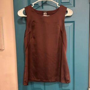 Ann Taylor satin blend brown sleeveless blouse - XS